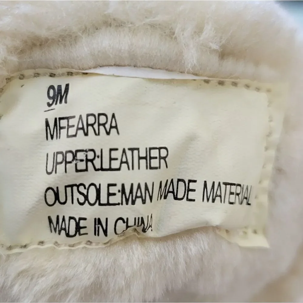 Marc Fisher Brown Mfearra Leather Suade Faux Fur Lined Pull On Boot